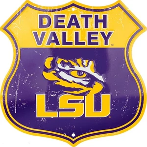 LSU Tigers Death Valley 12" x 12" geprägtes Highway Schild Schild Schild - Bild 1 von 1