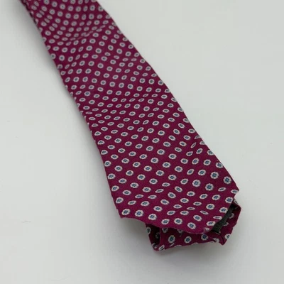 Corbata Todd Snyder Nueva York Seda Lunares Hombres Azul Borgoña Clásica Oficina Foto 1 de 4