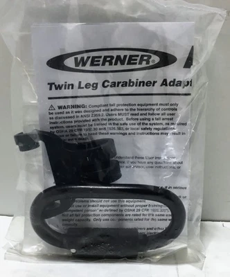 Mosquetón y adaptador Werner Twinleg SOLO para línea de vida autorretráctil de línea de base Foto 1 de 2