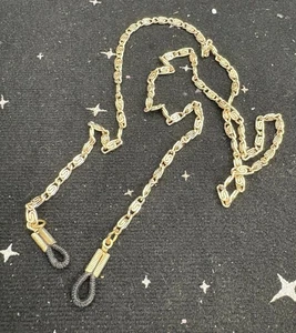 Vintage Brille Metall Hals Kette für Lesebrille 21" silberfarben - Bild 1 von 5