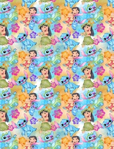 DISNEY STITCH Birthday Wrapping Paper - Disney Stitch Gift Wrap - Lilo Stitch D7 - Picture 1 of 2