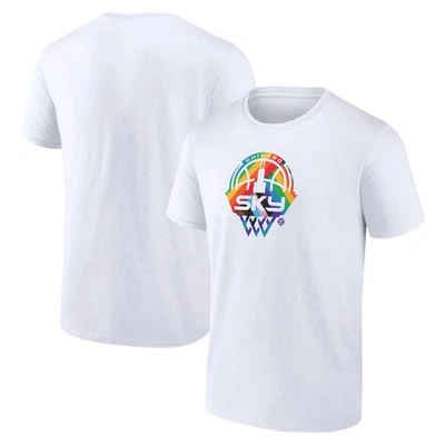 Men's White Chicago Sky Team Logo Pride T-Shirt - Image 1 of 3