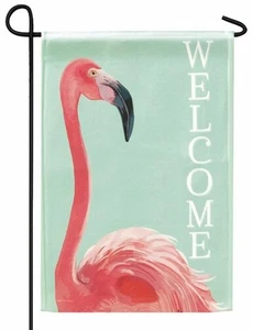 Flamingo Welcome Garden Flag - Imagen 1 de 1