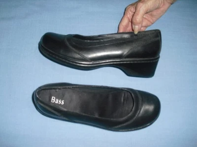 Zapatos planos Bass Concord de cuero para mujer talla 9,5 M negros Foto 1 de 4