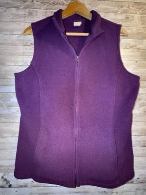 L.L. Chaleco con cremallera polar morado Bean para mujer talla grande buen estado” Foto 1 de 4