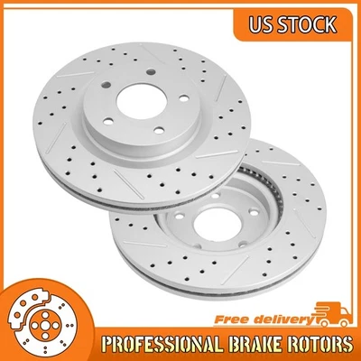 For 2007 2008 2009 2010 2011 2012-2023 Nissan Altima Front Drilled Brake Rotors - Image 1 of 4