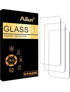iPhone 14/14 Pro 3 Pack Tempered Glass Screen Protectors - Picture 1 of 2