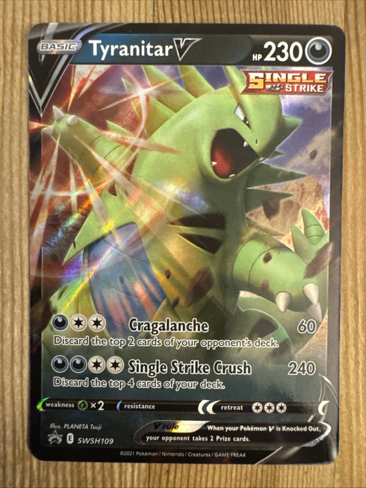Tyranitar V SWSH109 SWSH: Sword & Shield Promo Cards Holo Pokemon NM - Image 1 of 2