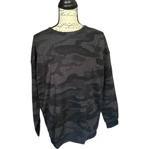 Tuff Athletics Gray Camo Long Sleeve Lightweight Sweatshirt Size Small - Picture 1 of 4