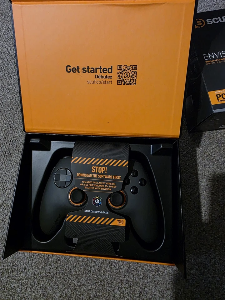 Scuf Envision Pro Wireless PC Gaming Controller Grey/Orange - Image 1 of 4