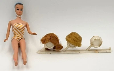 Vintage Moda Reina Barbie #870 Japón Original Traje de Baño Collar Pelucas COMO ESTÁ Foto 1 de 4
