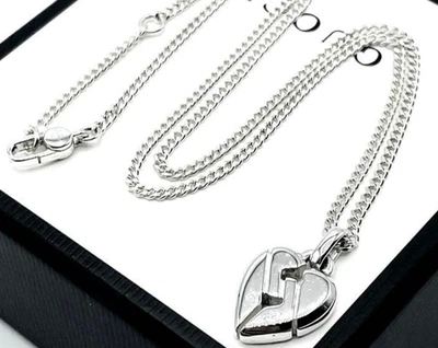 Near MINT GUCCI Sterling Silver Heart Knot Pendant Necklace with Random Box - Image 1 of 4
