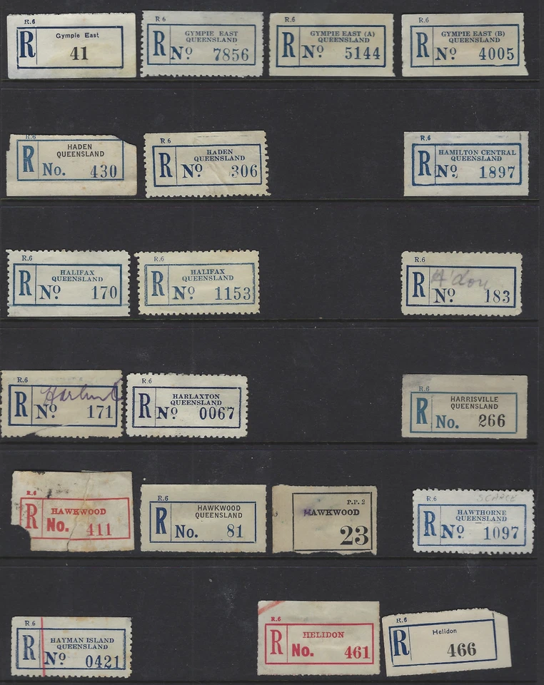 Etiquetas de registro Australia Qld Gympie East, Haden, Hawkwood, Helidon ++ Foto 1 de 1