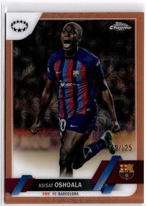Asisat Oshoala 2022-23 Topps Chrome Women's Rose Gold Refractor #84 FCB #119/125 - Picture 1 of 2