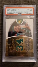 2006 Fleer E-X Paul Pierce Behind The Numbers Patch Auto PSA 7
