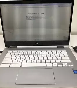 HP Chromebook x360 14b-ca0013dx Celeron N4000 1.1GHz 4GB RAM 32GB 14" w/ Adapter - Picture 1 of 9