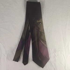 Necktie Flornzi Collection 80s Mod Female Face Art Neck Tie 55.5" X 3" Vintage  - Picture 1 of 3