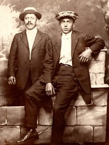 TWO MEN AND A WALL: STREET FASHION  : RPPC  : - Picture 1 of 3