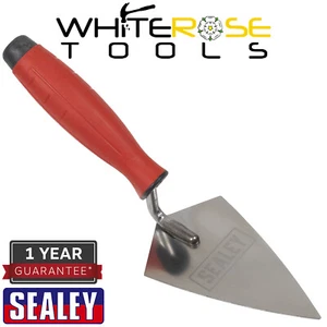 Sealey Trowel Stainless Steel Sharp Pointing Rubber Handle 140mm - Picture 1 of 4