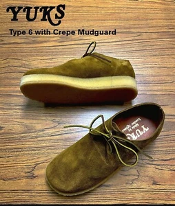 Yuketen Yuks Tipo 6 Con Guardabarros Crepé Talla 9 Gamuza Cuero Mocasín Artesanal - Imagen 1 de 3