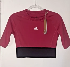 NWT Adidas - Aeroready - Pink Athletic Crop Top -   Womens Size S - Workout Wear - Picture 1 of 4