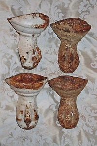4  ANTIQUE EAGLE CLAW BATHTUB FEET - Picture 1 of 3