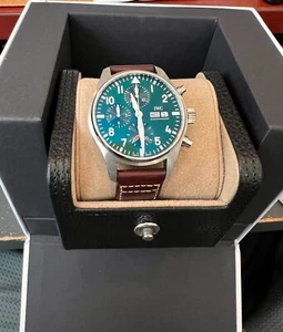 IWC Stainless Steel PILOT'S WATCH CHRONOGRAPH Green dial IW388103 41MM - Picture 1 of 6