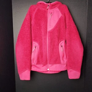Kid's REI Fleece Zip Up Jacket Girl's Medium 10-12 HOT PINK - Picture 1 of 12