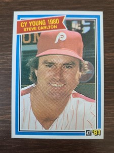 1981 DONRUSS #481 STEVE CARLTON PHILADELPHIA PHILLIES