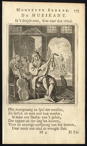 Antiker Berufsdruck-MUSIKER-MUSIK-LAUTE-VIOLA DA GAMBA-Luyken-1704 - Bild 1 von 1