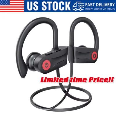 Waterproof Bluetooth 5.0 Earbuds Stereo Sport Wireless Headphones in Ear Headset - Image 1 of 4