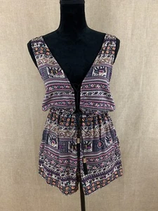 MILLAU WOMEN'S ROMPER WITH Drawstring DETAILS ELASTIC WAIST SIZE XS Open Back - Picture 1 of 12