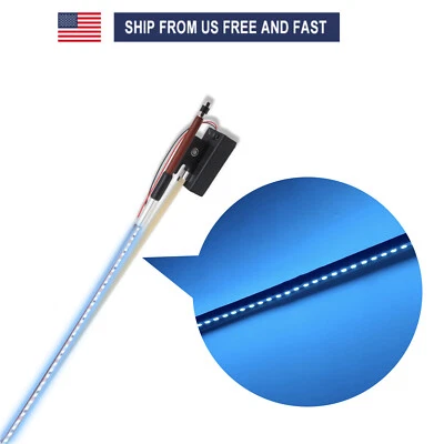 Nuevo arco de violín LED 4/4 tamaño completo luz azul madera de Brasil ébano rana cirle incrustación Foto 1 de 4