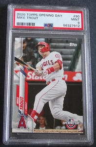2020 Topps Opening Day #90 Mike Trout Los Angeles Angels Baseball Card Psa 9 - Picture 1 of 3