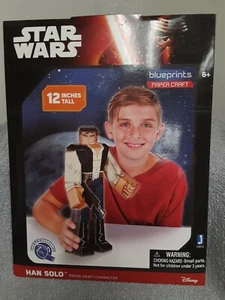 Disney Star Wars 12" Han Solo Paper Craft Character, Blueprints NEW - Picture 1 of 2