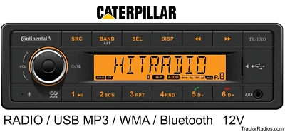 Caterpillar Direct Connect Plug & Play Tractor Radio Bluetooth Cat Dozer Loader - Image 1 of 4