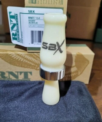 RNT Rich-N-Tone Short Barrel Extreme SBX Ivory Acrylic Mallard Hen Duck Call - Image 1 of 4