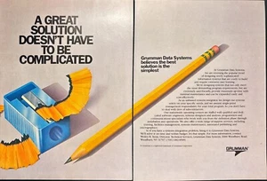 Pubblicità Grumman Data Systems Integrator stampa vintage 2 pagine 1987 - Foto 1 di 8