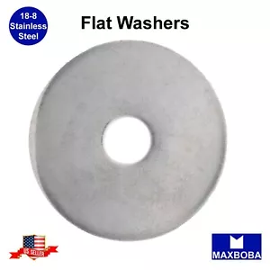 Flat Washers Stainless Steel 18-8 Various sizes Available - Picture 1 of 18