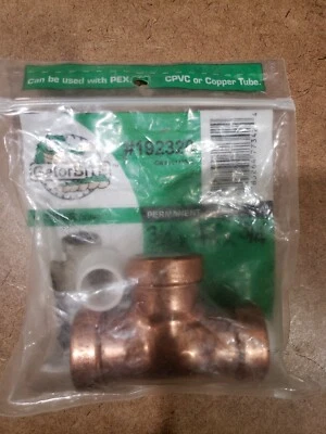 Camiseta Gatorbite (Sharkbite) 3/4” - 3/4” - 3/4” tamaño (Pex, CPVC, cobre) 192320 Foto 1 de 2