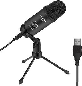 Drelan USB Microphone, Condenser Desktop Computer Mic 192KHZ/24BIT - Picture 1 of 12
