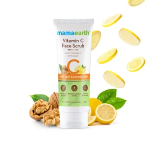Mamaearth Vitamin C Face Scrub for Glowing Skin, With Vitamin C and Walnut-100g - Picture 1 of 6