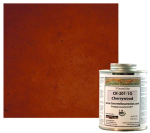Fast Drying Concrete Stain-Professional-Easy to Use 400-600sq ft Cherrywood - Picture 1 of 4
