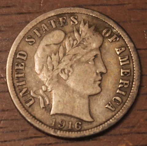 1916 S Barber Dime Choice VF................................Lot 7106 Cover