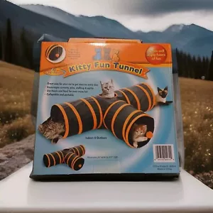 New, Pet Store, Kitty Fun Triple Tunnel W/Ball, Collapsible MYLOTB - Picture 1 of 2