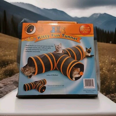 New, Pet Store, Kitty Fun Triple Tunnel W/Ball, Collapsible MYLOTB - Image 1 of 2