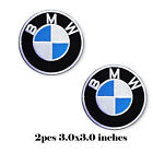 2PCS BMW Logo 3.0"x3.0" Embroidered Iron On Patch 