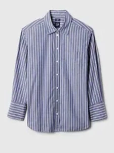 Gap Button Down Long Sleeve Striped Shirt 100% Cotton Size L (10) - Picture 1 of 3
