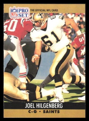 1990 Pro Set Joel Hilgenberg #588 New Orleans Saints Football Card - Image 1 of 2