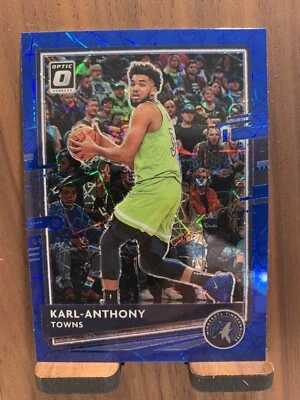 KARL ANTHONY TOWNS 2020-21 PANINI DONRUSS OPTIC #89 BLUE VELOCITY PRIZM - Image 1 of 2